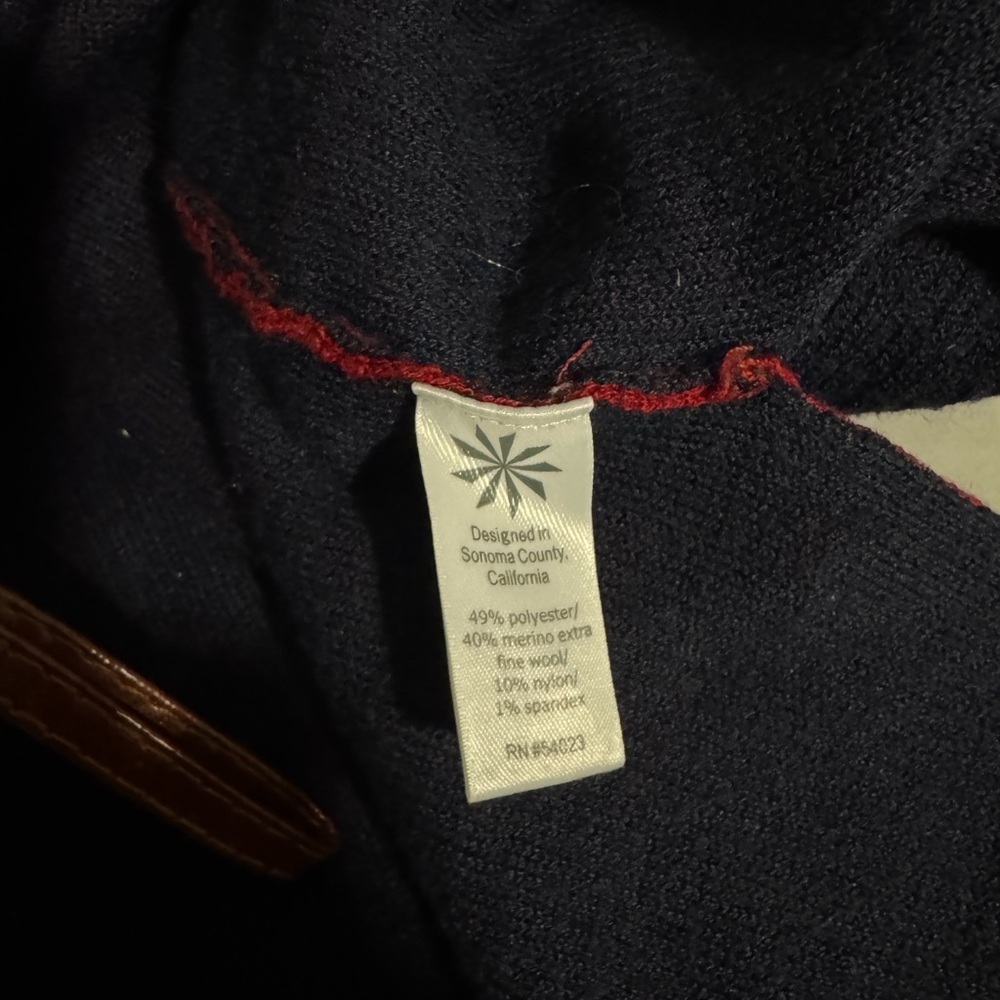 Athleta Burgundy and Navy Crew Neck Sweater - Picture 7 of 9